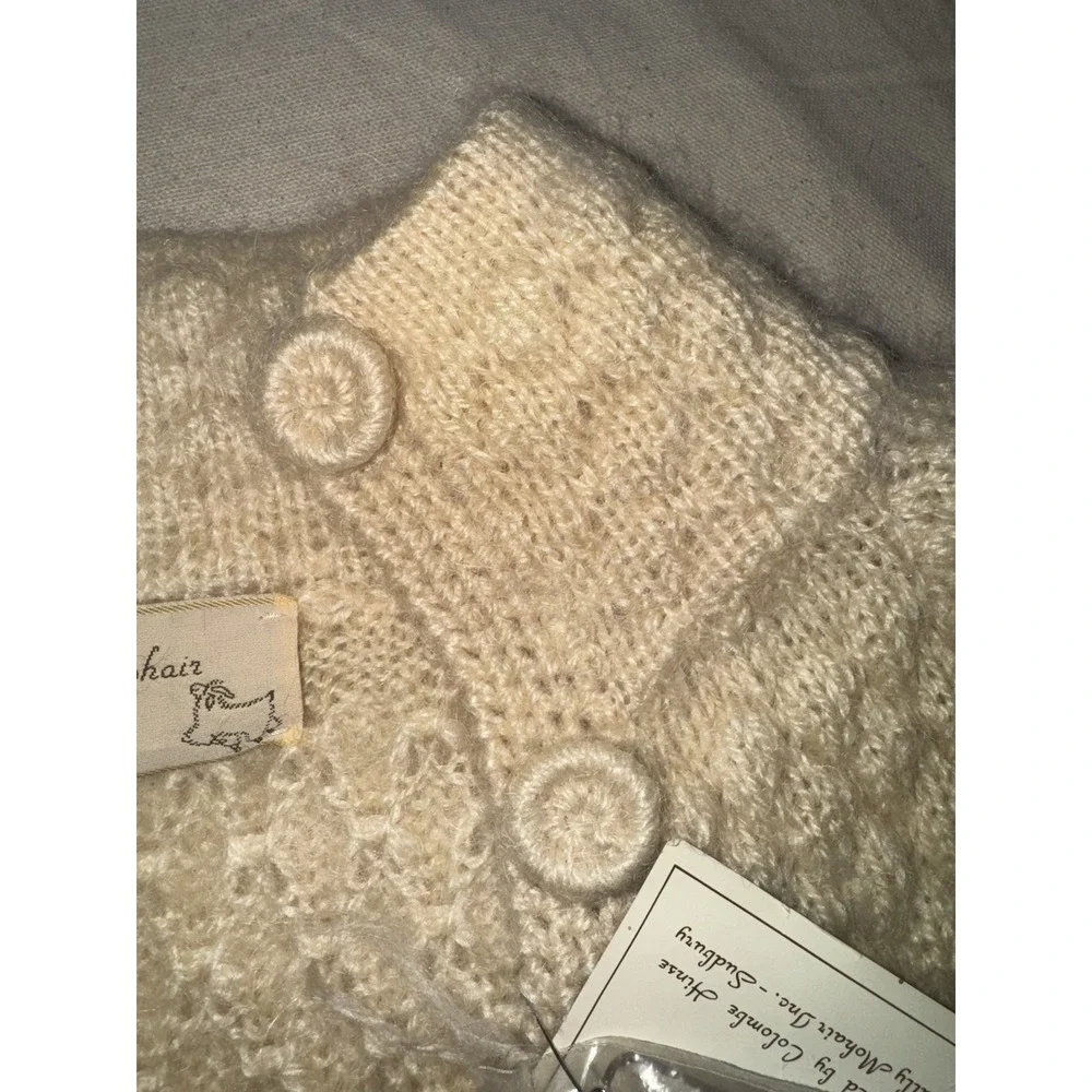 Vintage NWT Naturally Mohair Canada Sweater Cardigan Knit‎ Sheep Women's Sz M - Picture 8 of 12